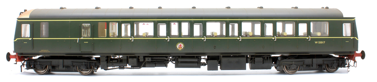 Class 122 BR Green (Small Yellow Panel) Single Car DMU W55017 - Weathered
