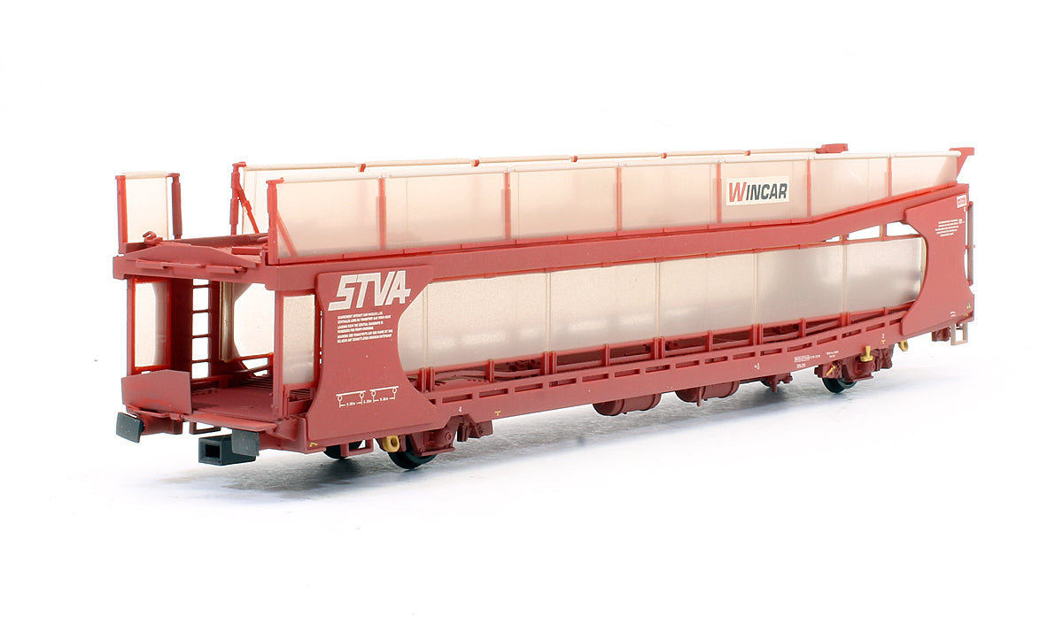 IPA Twin Double Deck Car Transporter 'STVA' Red (Weathered) Exclusive Edition