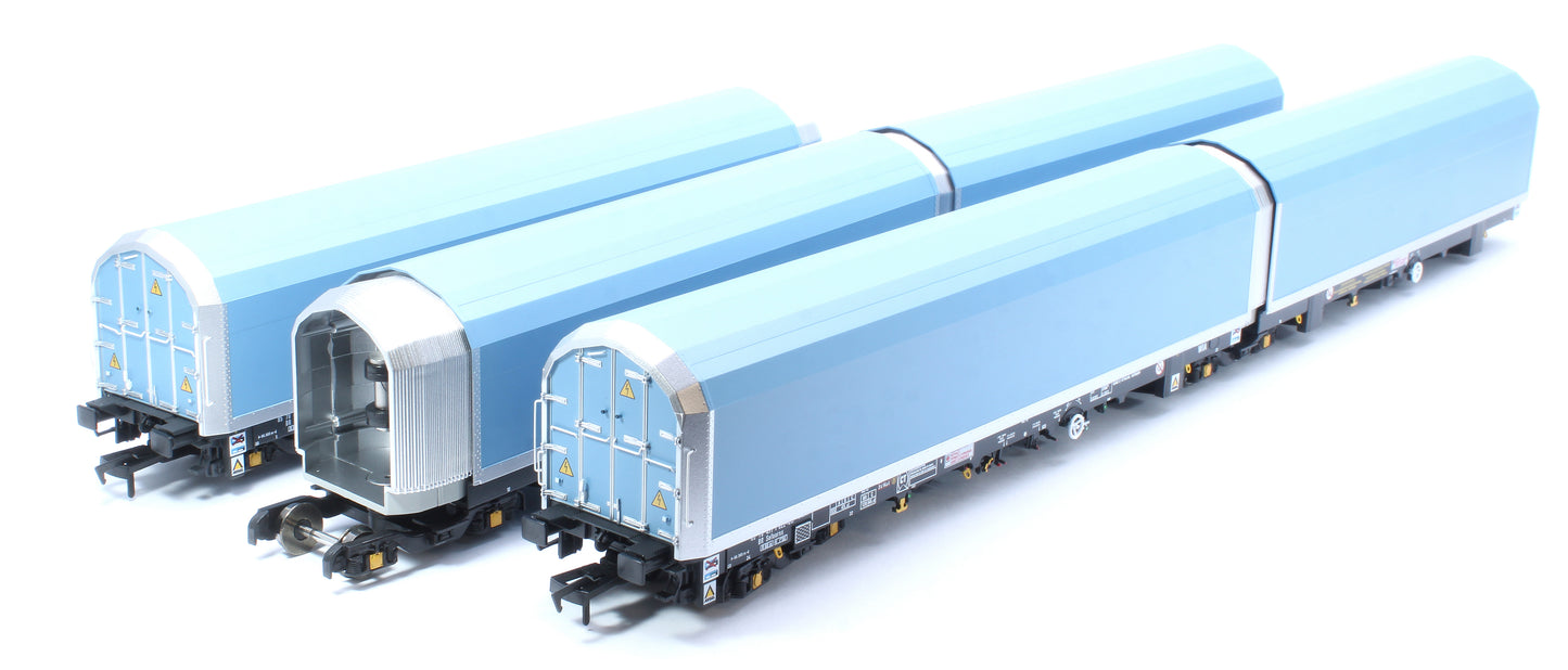 OO/4mm 5-car Arbel WIA car carrier with RfD squadron branding. Wagon 85 70 4971 022-4