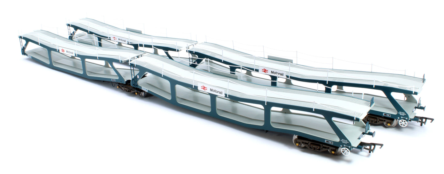 Pre-Owned RT-OO-CAR4-401A Quad set Cartic-4 car carrier - BR Motorail blue (set A)