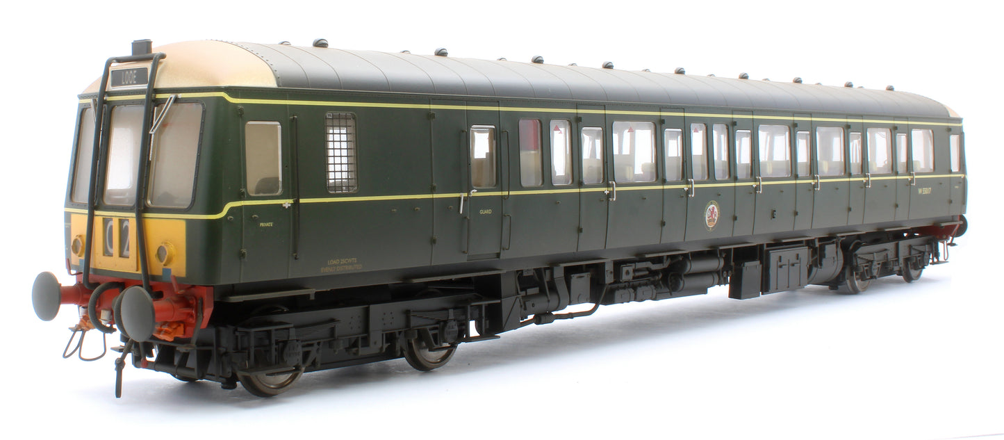 Class 122 BR Green (Small Yellow Panel) Single Car DMU W55017 - Weathered