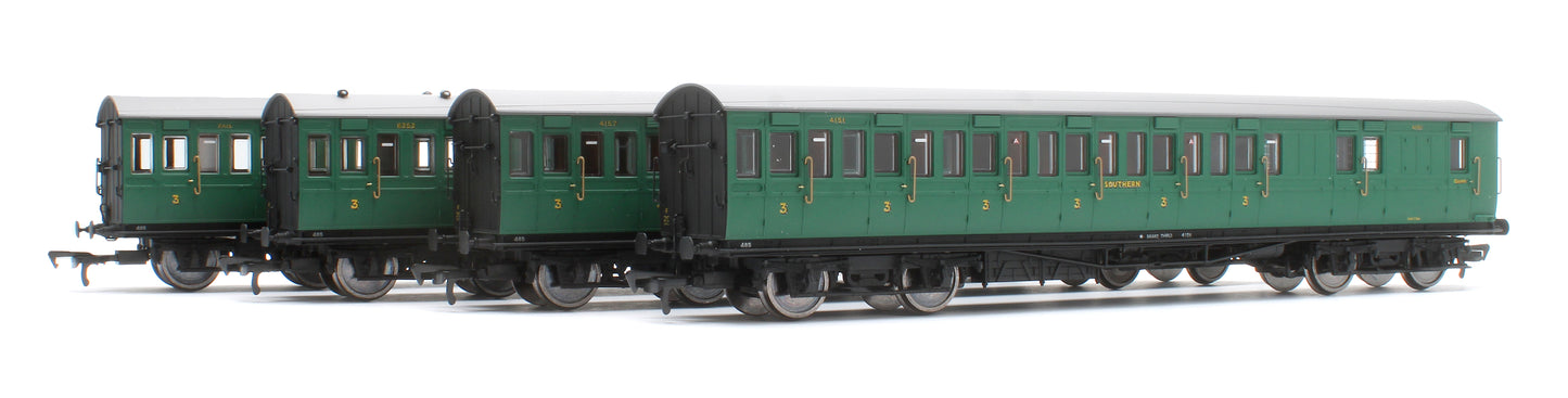 LBSCR 54ft 'Isle of Wight' 4-Coach Pack SR Malachite Green No. 485