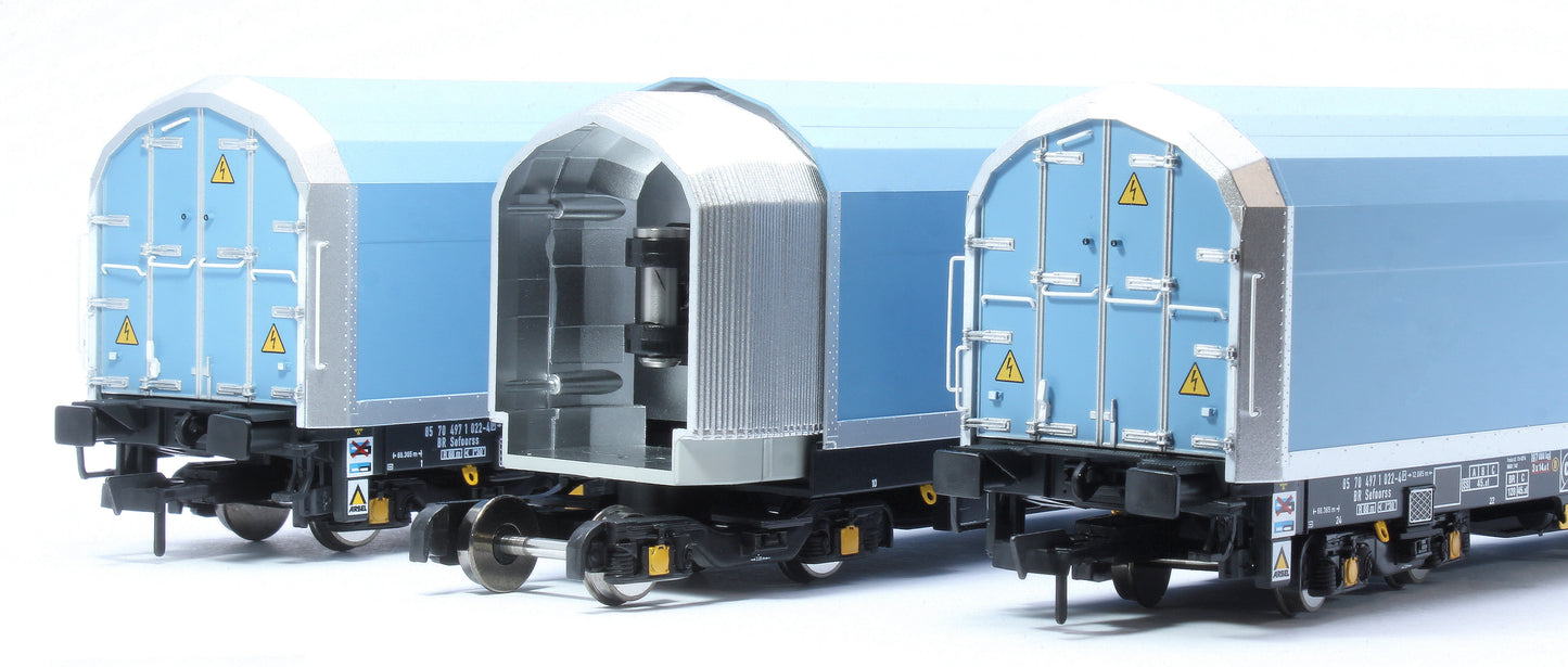 OO/4mm 5-car Arbel WIA car carrier with RfD squadron branding. Wagon 85 70 4971 022-4