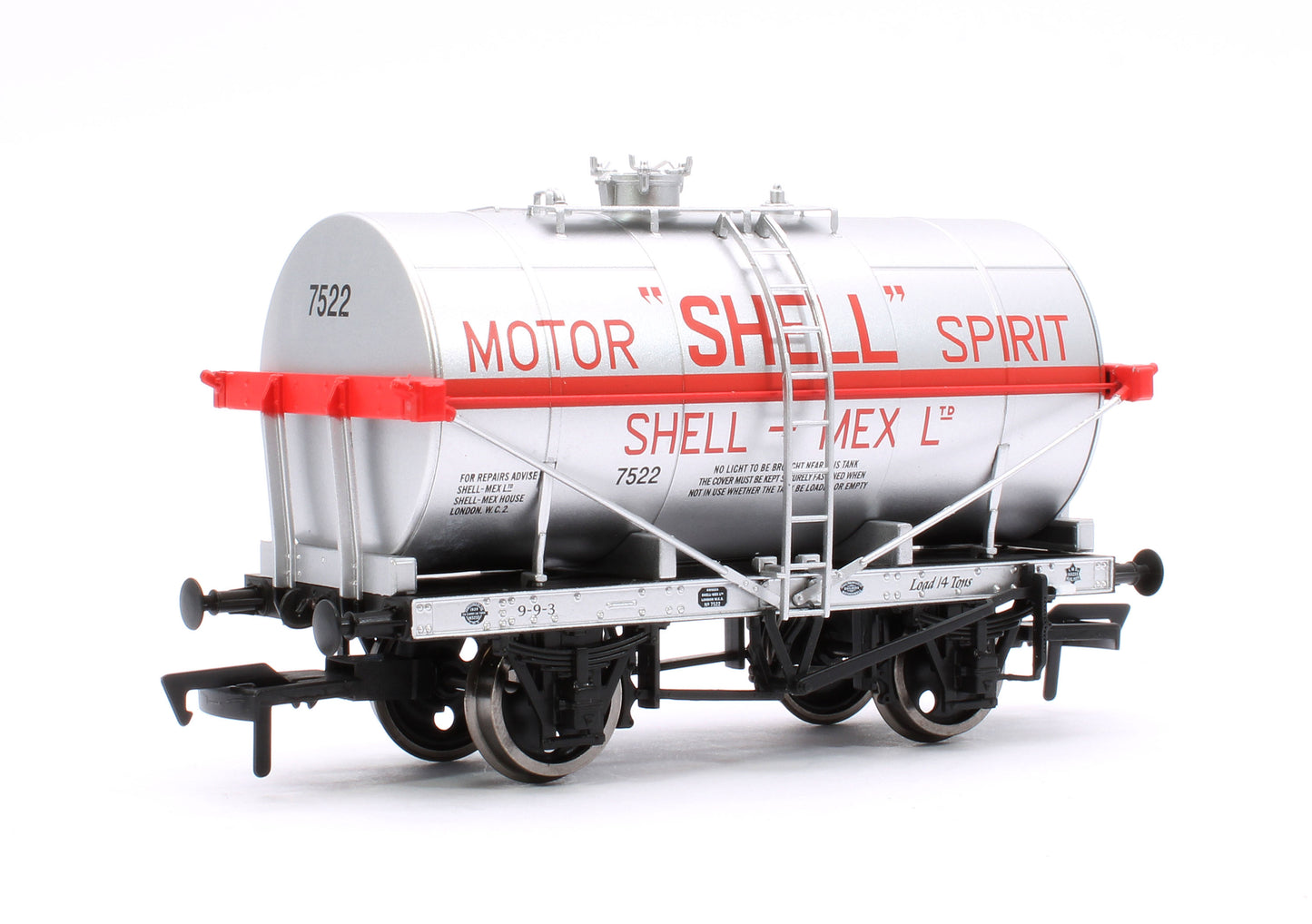 14T Tank Wagon Class A Shell Motor Spirit Silver 7522