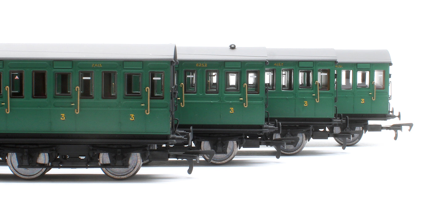 LBSCR 54ft 'Isle of Wight' 4-Coach Pack SR Malachite Green No. 485