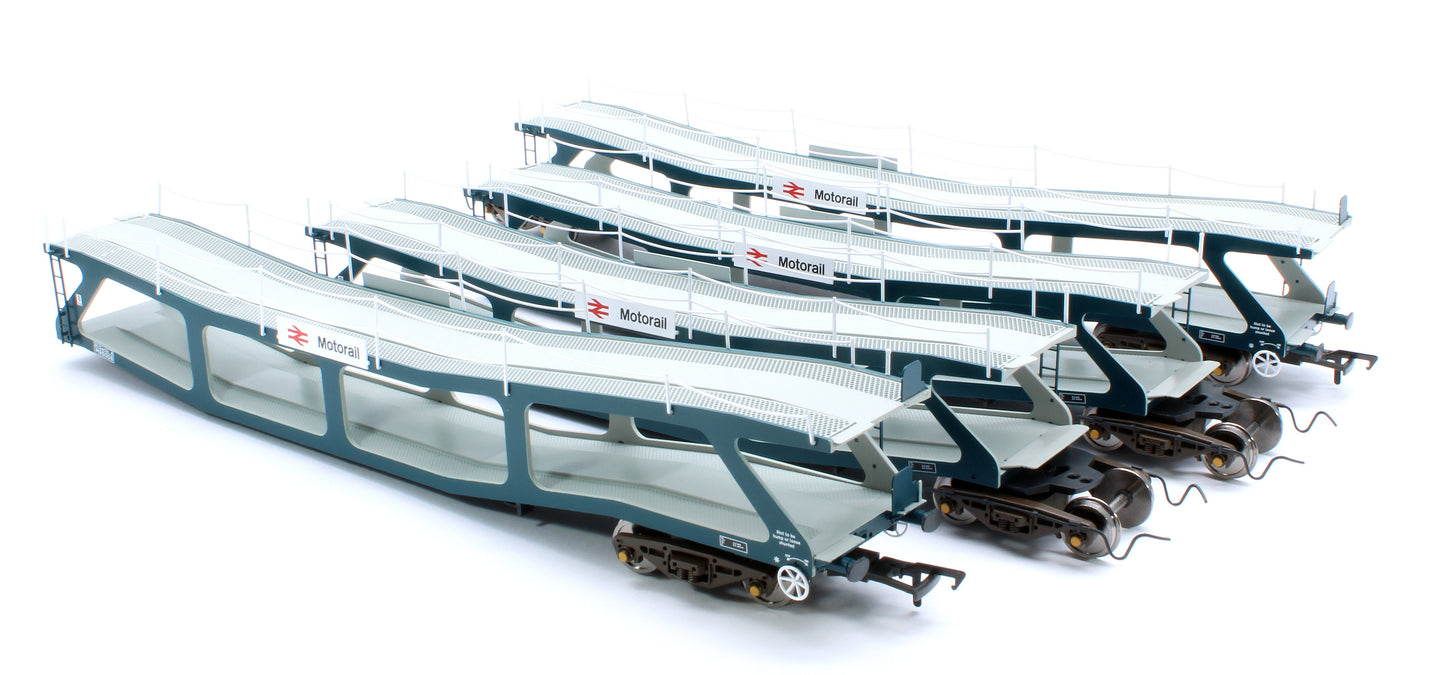 Pre-Owned RT-OO-CAR4-401A Quad set Cartic-4 car carrier - BR Motorail blue (set A)