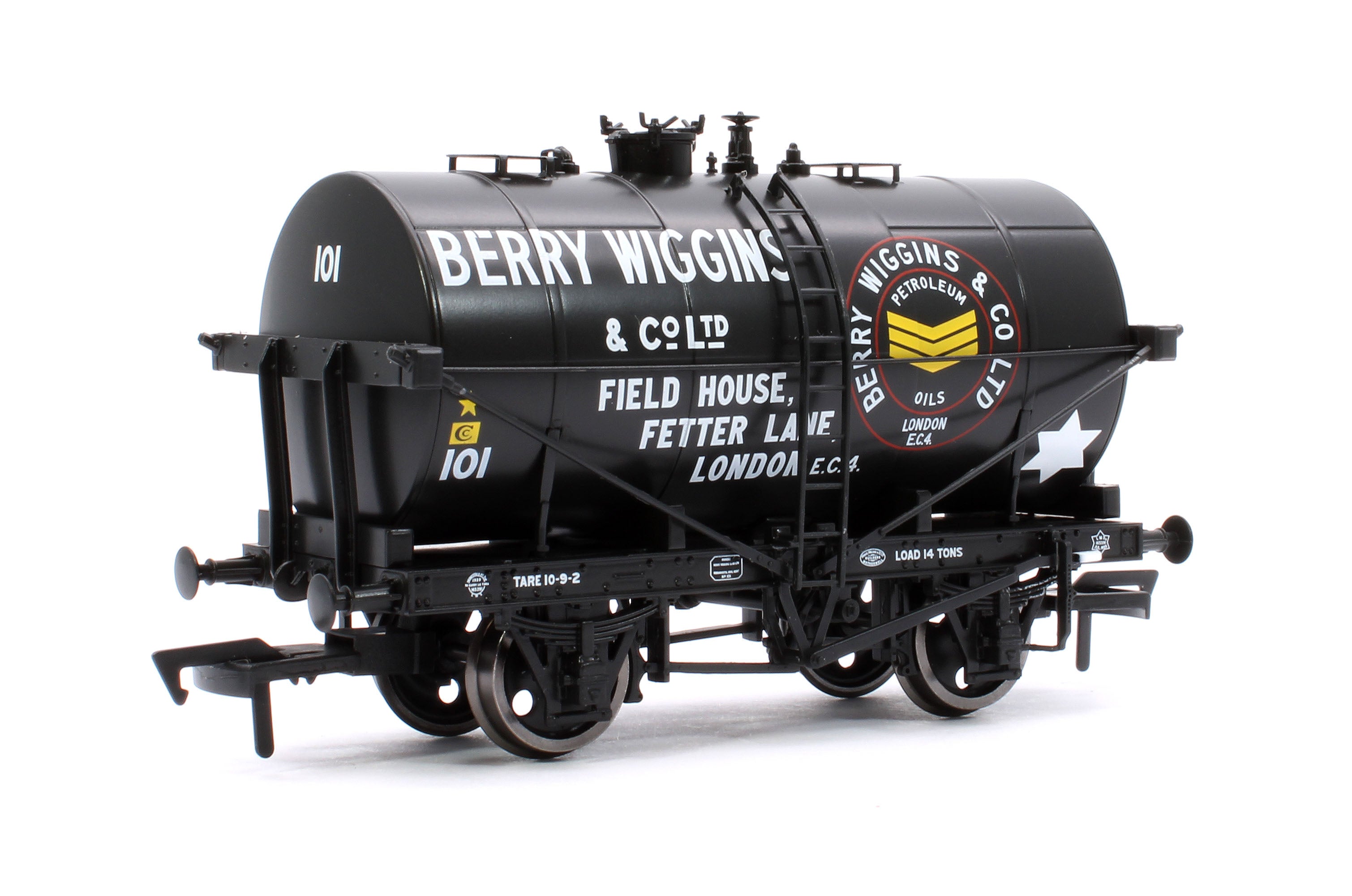 Dapol 14T Tank Wagon Class B Berry Wiggins Black 101 – Rails Of Sheffield