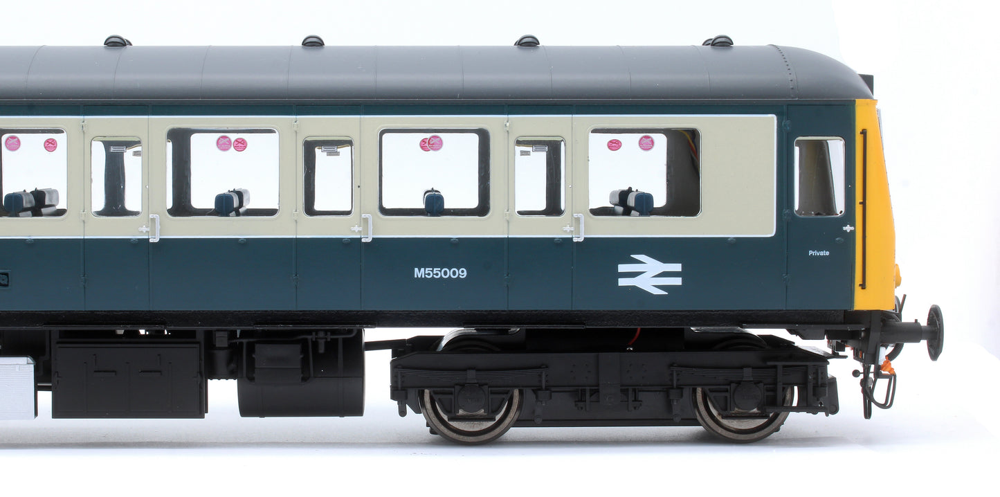 1231 Class 122 Br Blue/Grey Single Car DMU M55009