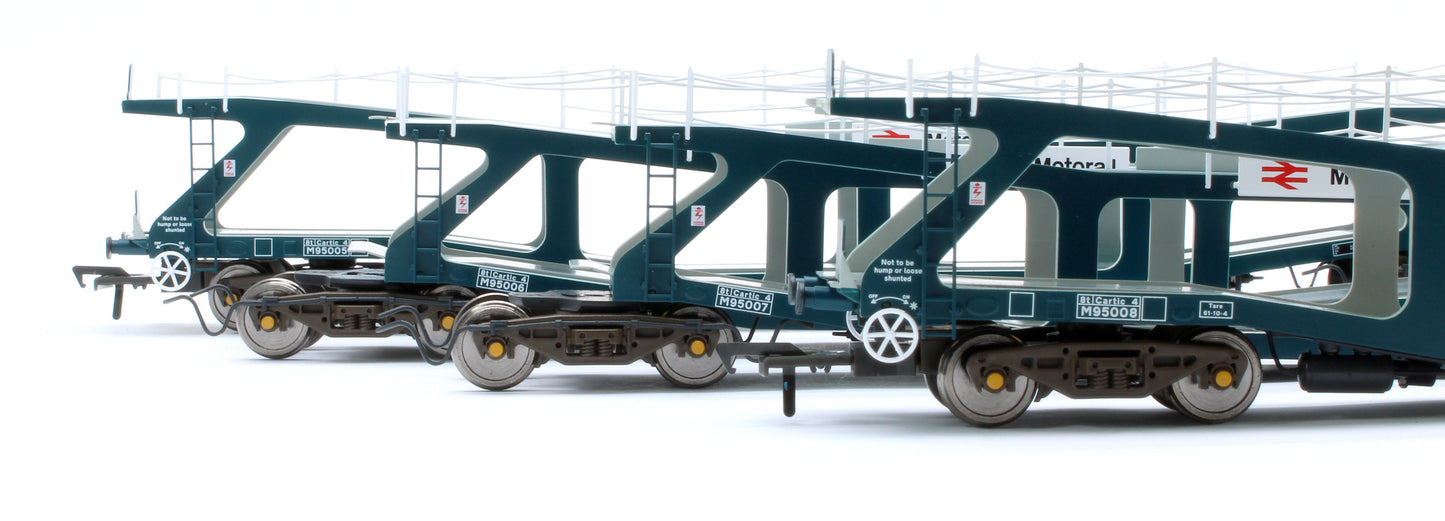 Pre-Owned RT-OO-CAR4-401A Quad set Cartic-4 car carrier - BR Motorail blue (set A)