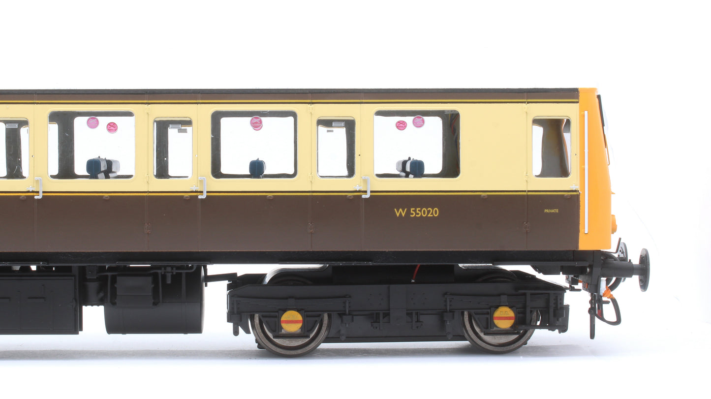 1215 Class 121 GWR150 Chocolate/Cream Single Car DMU W55020