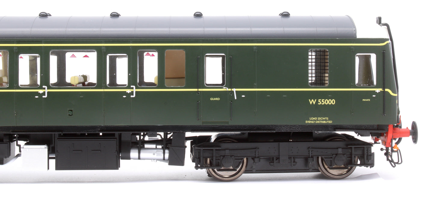 Class 122 BR Green (Speed Whiskers) Single Car DMU W55000