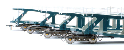 Pre-Owned RT-OO-CAR4-401B Quad set Cartic-4 car carrier - BR Motorail blue (set B)