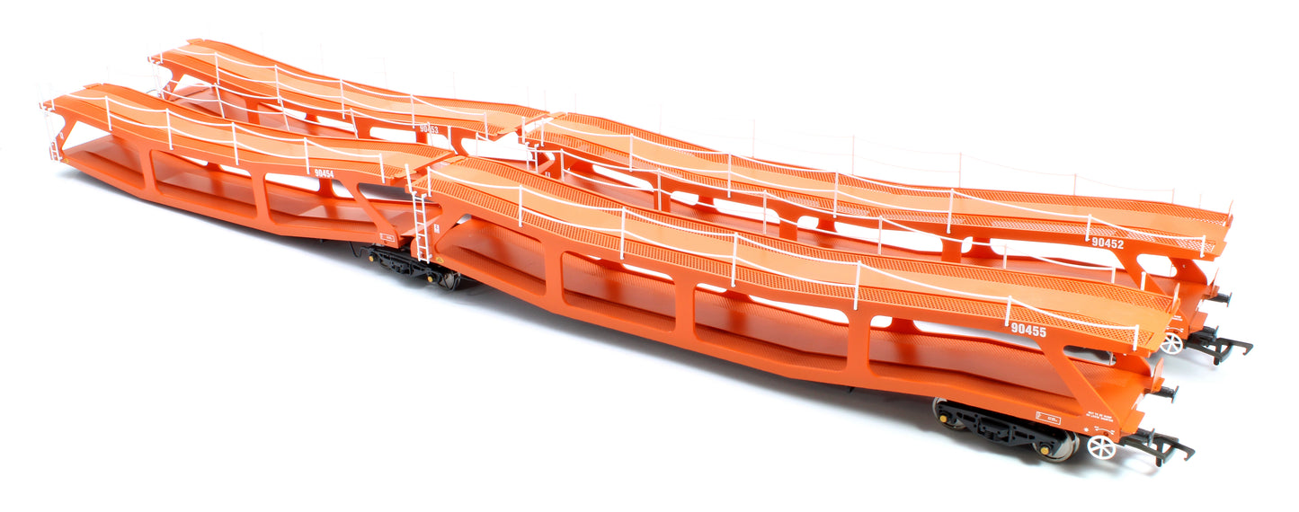RT-OO-CAR4-403B Quad set Cartic-4 car carrier - Silcock and Collings orange (set B)