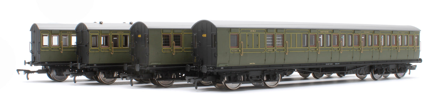 LBSCR 54ft 'Isle of Wight' 4-Coach Pack SR Maunsell Green No. 486