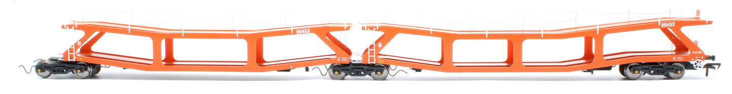 RT-OO-CAR4-403B Quad set Cartic-4 car carrier - Silcock and Collings orange (set B)