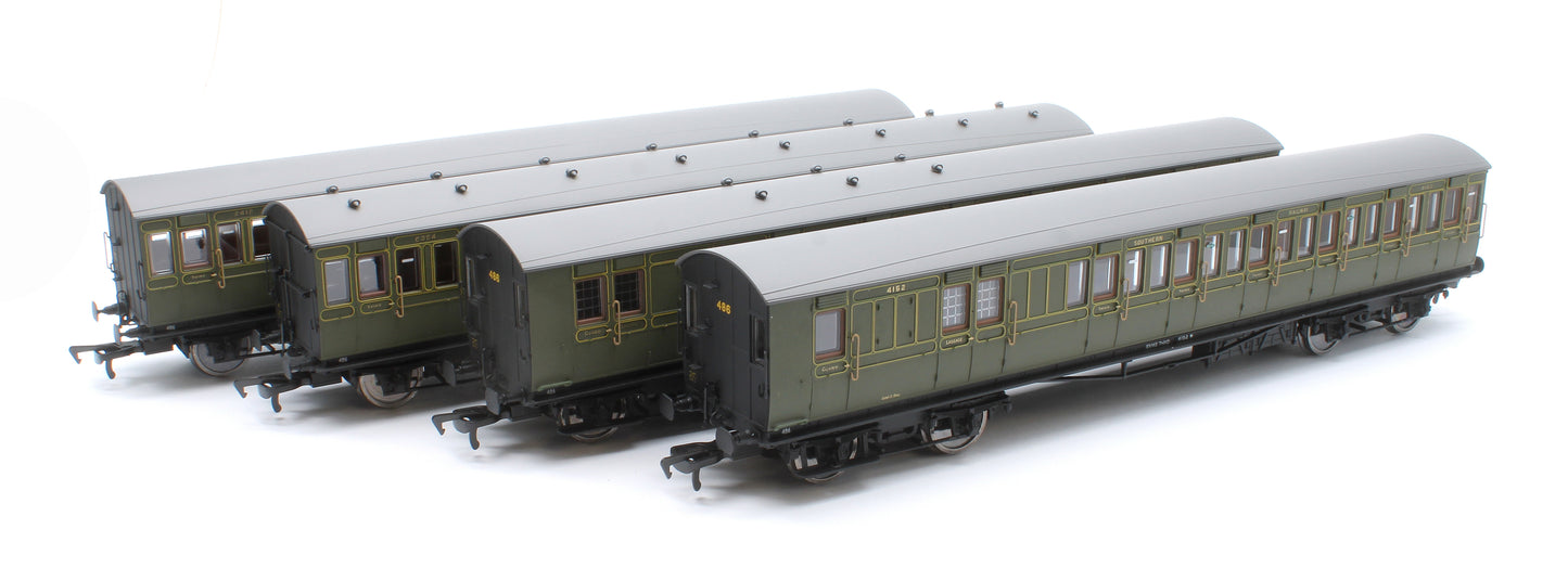 LBSCR 54ft 'Isle of Wight' 4-Coach Pack SR Maunsell Green No. 486