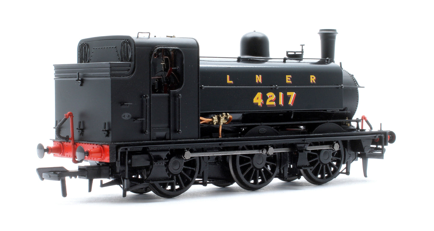 LNER J52/2 No.4217 LNER Plain Black with Shaded Lettering Steam Tank Locomotive - DCC Sound