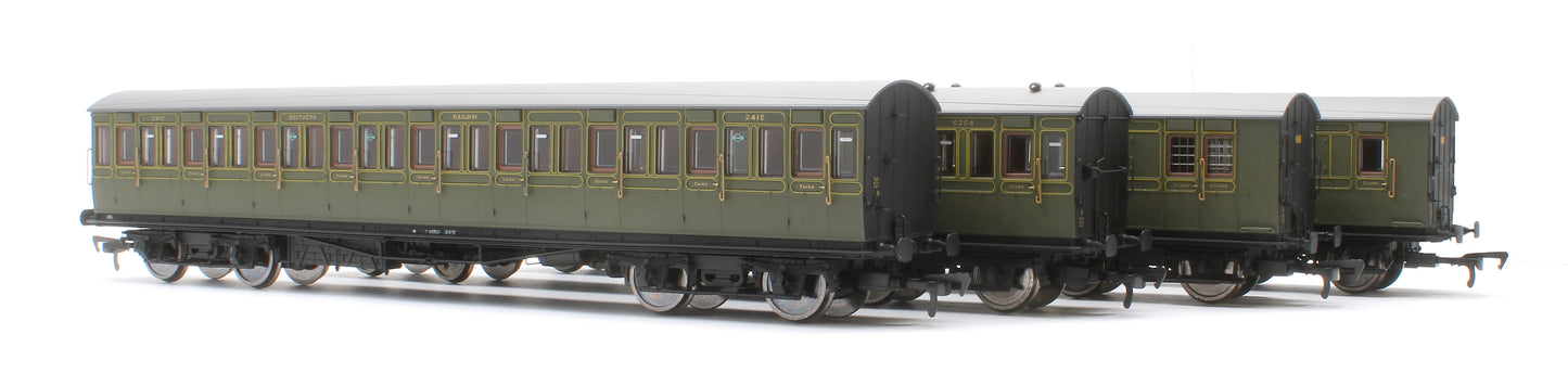 LBSCR 54ft 'Isle of Wight' 4-Coach Pack SR Maunsell Green No. 486