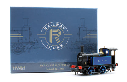 NER H Class No.898 NER Blue 0-4-0T Steam Locomotive (DCC Sound)