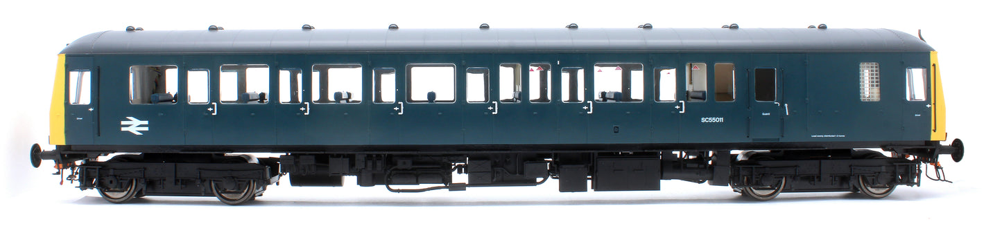 Class 122 BR Blue (Full Yellow Ends) Single Car DMU SC55011