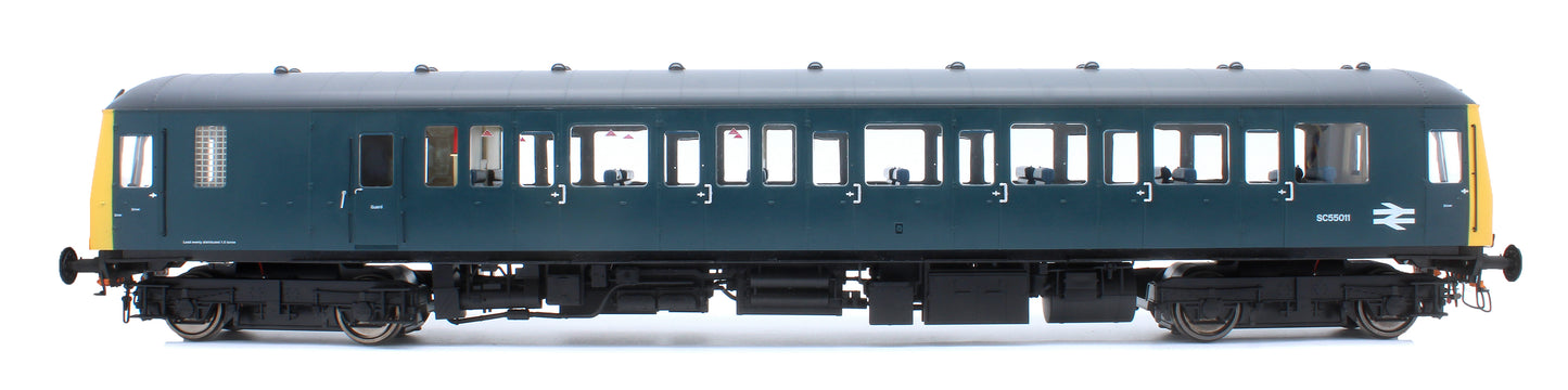 Class 122 BR Blue (Full Yellow Ends) Single Car DMU SC55011