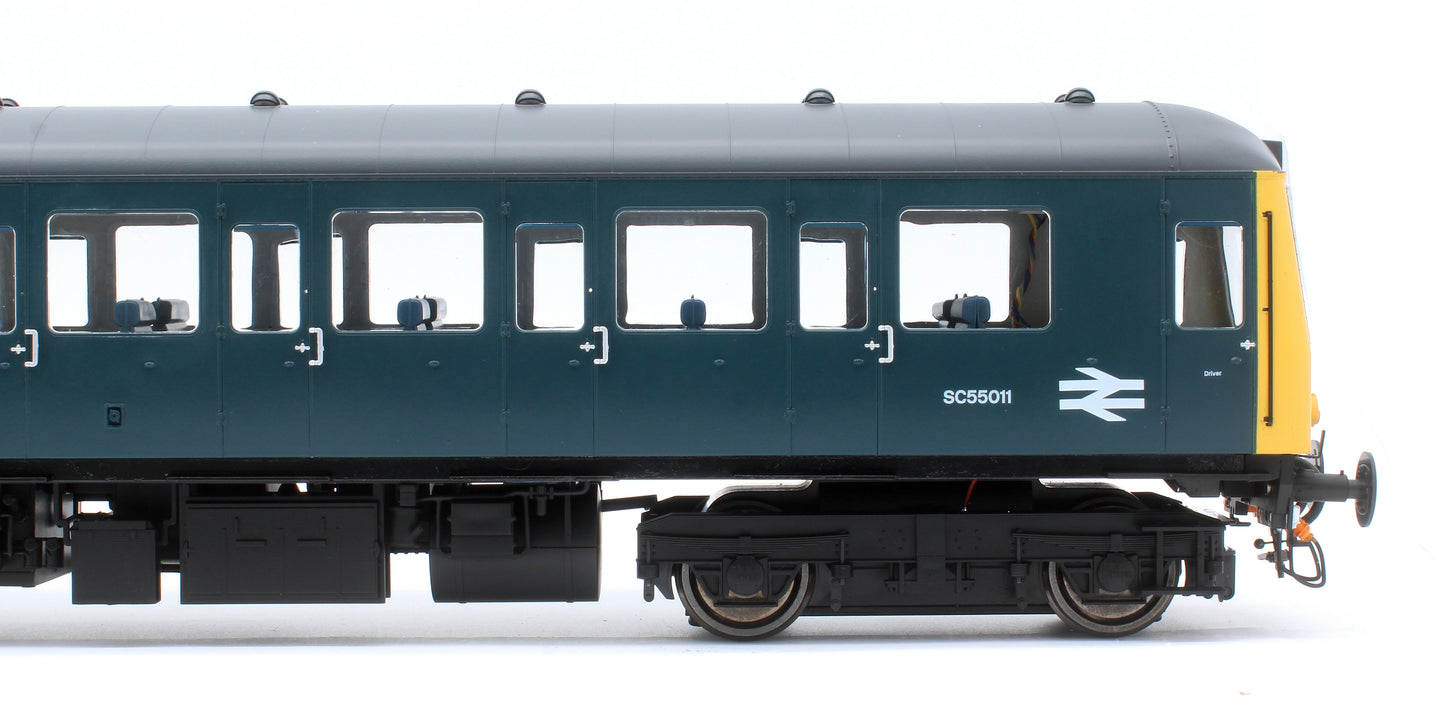 Class 122 BR Blue (Full Yellow Ends) Single Car DMU SC55011