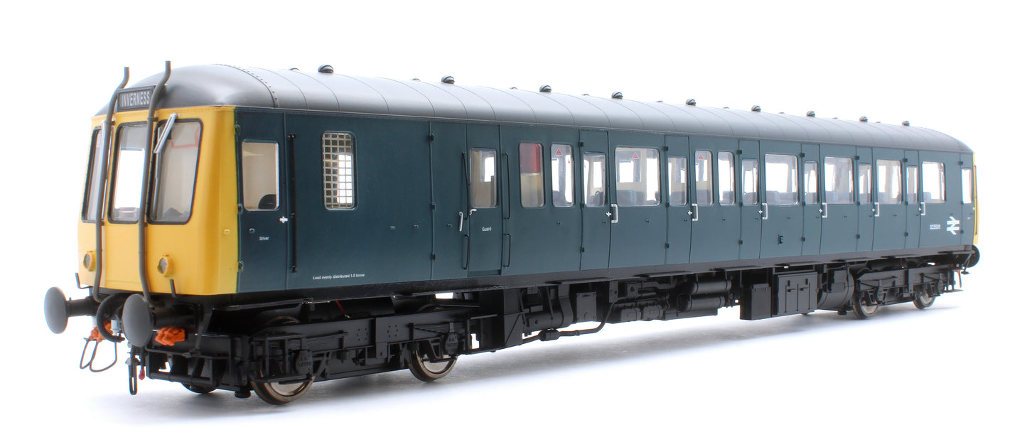 Class 122 BR Blue (Full Yellow Ends) Single Car DMU SC55011