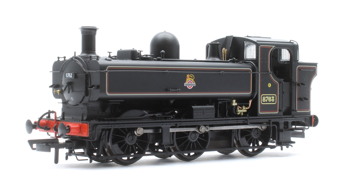 8750 Class Pannier Tank - BR Early Emblem Lined Black 0-6-0 Tank Locomotive No.8763 (DCC Sound)