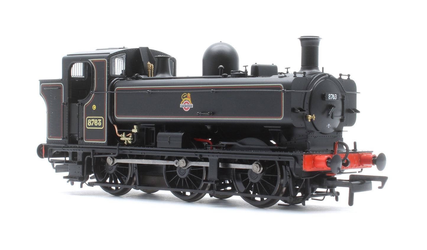8750 Class Pannier Tank - BR Early Emblem Lined Black 0-6-0 Tank Locomotive No.8763 (DCC Sound)
