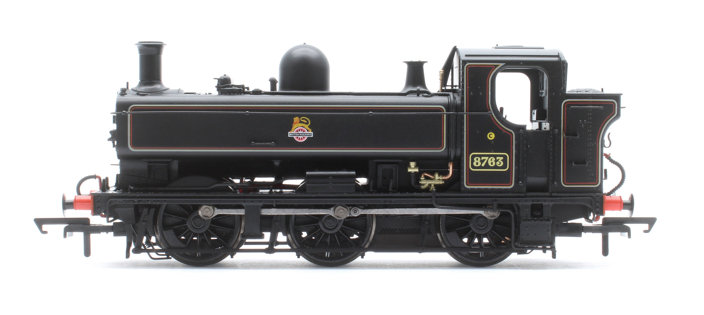 8750 Class Pannier Tank - BR Early Emblem Lined Black 0-6-0 Tank Locomotive No.8763 (DCC Sound)