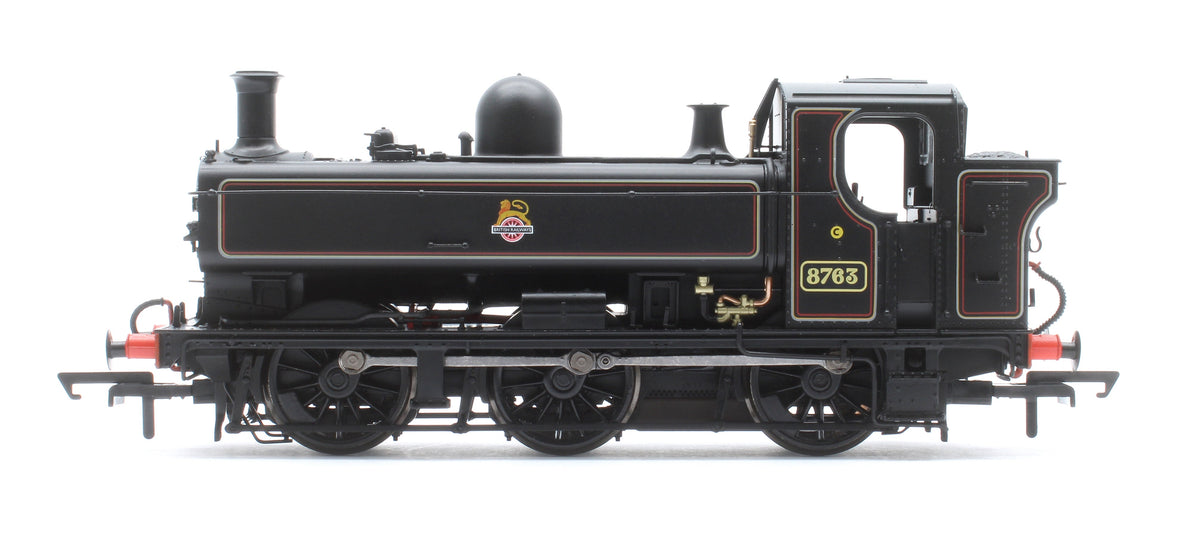Pre-Owned 8750 Class Pannier Tank - BR Early Emblem Lined Black 0-6-0 Tank Locomotive No.8763 (DCC Sound)