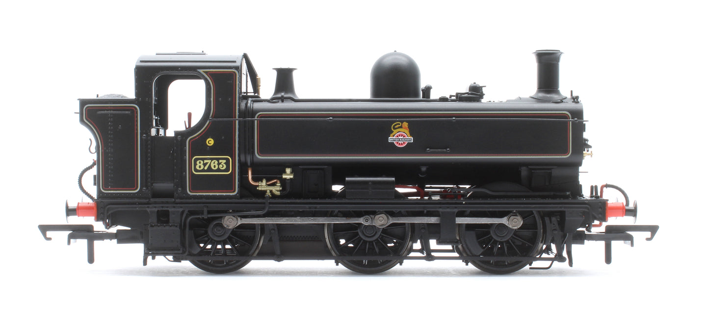 8750 Class Pannier Tank - BR Early Emblem Lined Black 0-6-0 Tank Locomotive No.8763