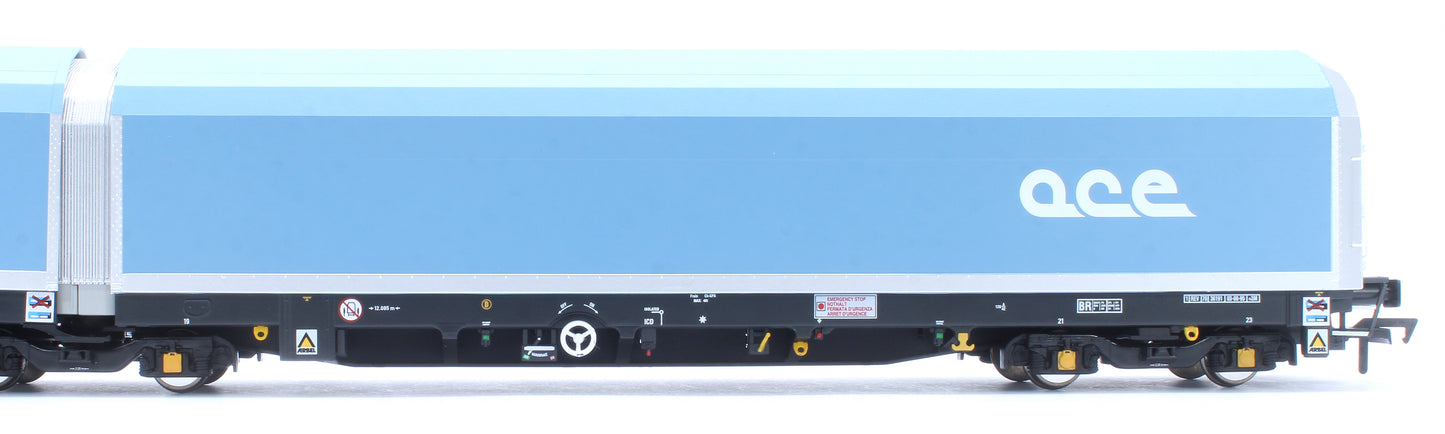 OO/4mm 5-car Arbel WIA car carrier with RfD squadron and ACE branding. Wagon 85 70 4971 000-0