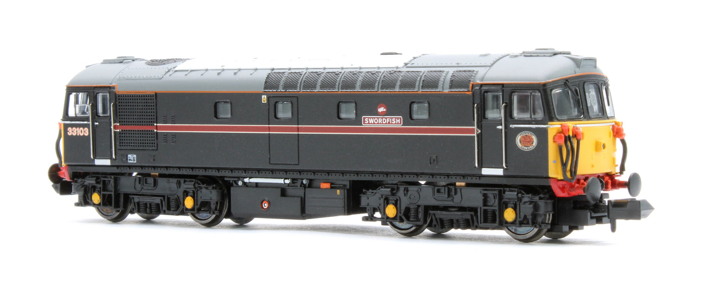 2D-001-026D Class 33/1 33103 Fragonset Swordfish Diesel Locomotive - DCC Fitted