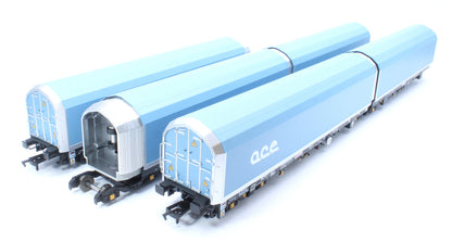 OO/4mm 5-car Arbel WIA car carrier with RfD squadron and ACE branding. Wagon 85 70 4971 000-0