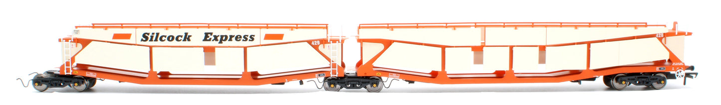 Pre-Owned RT-OO-CAR4-425A Quad set Cartic-4 car carrier - Silcock Express livery with roof + side screens (set A)