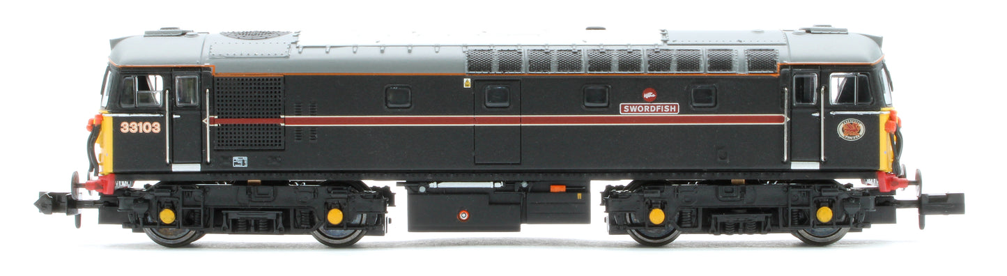 2D-001-026D Class 33/1 33103 Fragonset Swordfish Diesel Locomotive - DCC Fitted
