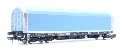 OO/4mm 5-car Arbel WIA car carrier plain blue. Wagon 85 70 4971 011-7
