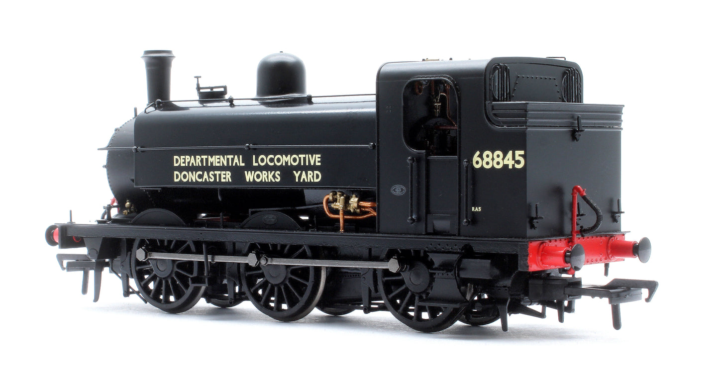 Class J52/2 Doncaster Works Yard Black 0-6-0 Steam Tank Locomotive No.68845 - DCC Sound