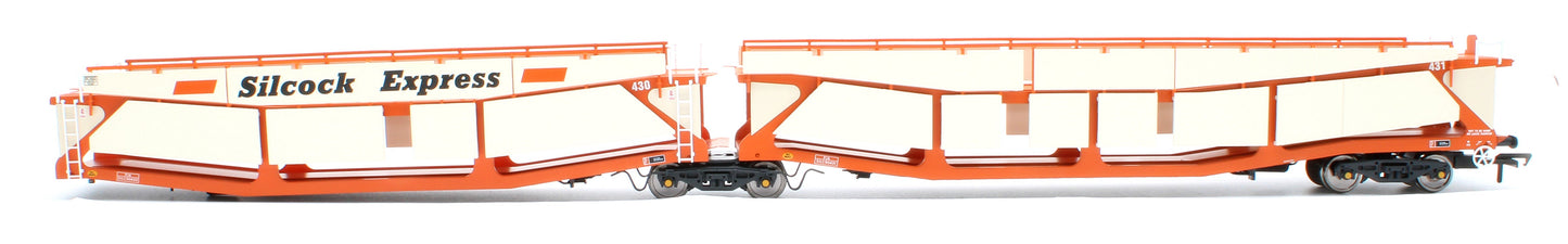 Pre-Owned RT-OO-CAR4-425A Quad set Cartic-4 car carrier - Silcock Express livery with roof + side screens (set A)