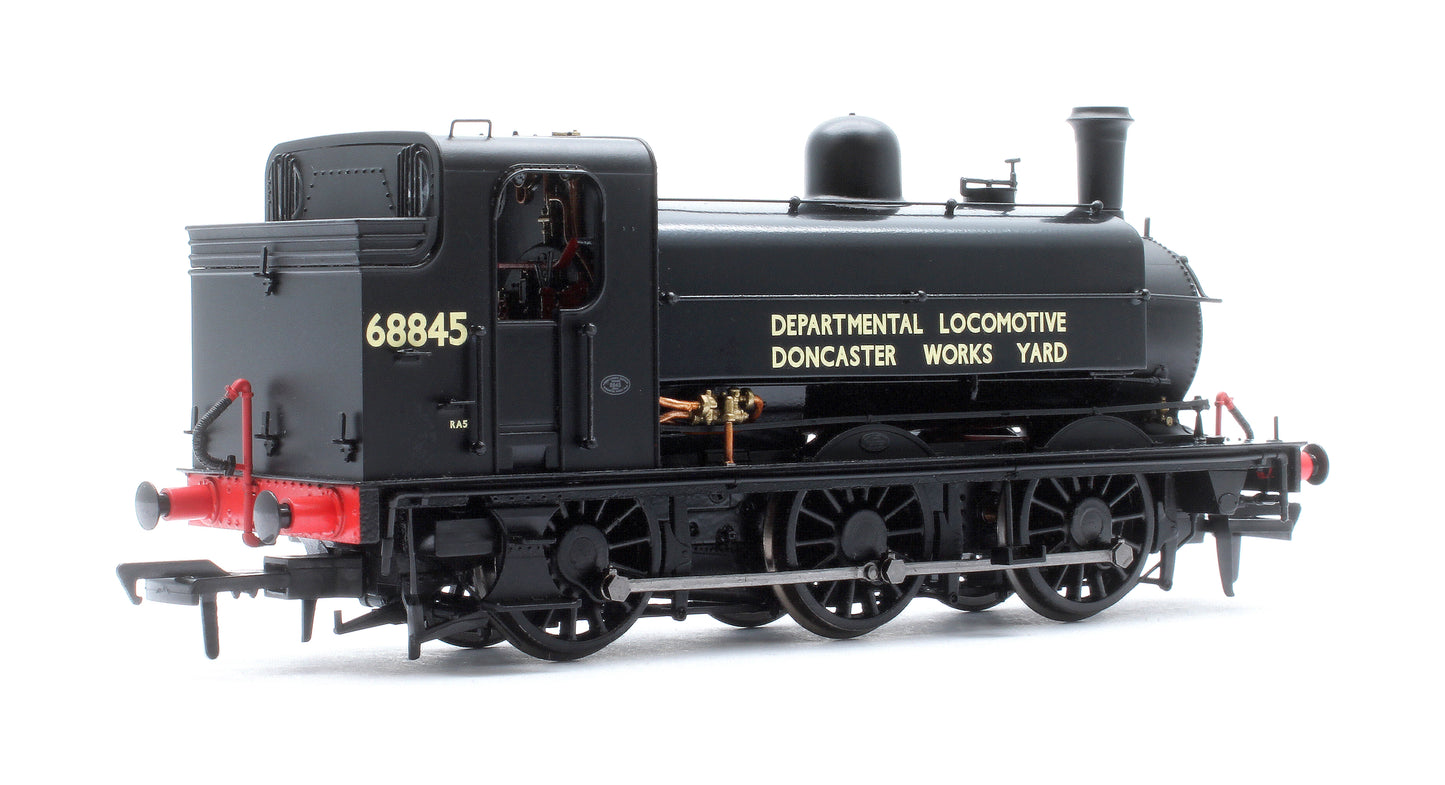 Class J52/2 Doncaster Works Yard Black 0-6-0 Steam Tank Locomotive No.68845 - DCC Sound