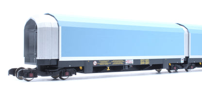 OO/4mm 5-car Arbel WIA car carrier plain blue. Wagon 85 70 4971 011-7