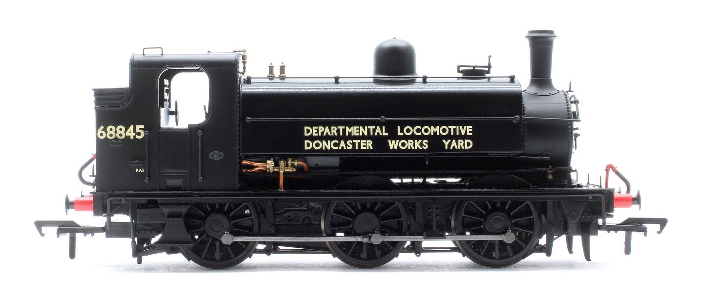 Class J52/2 Doncaster Works Yard Black 0-6-0 Steam Tank Locomotive No.68845 - DCC Sound