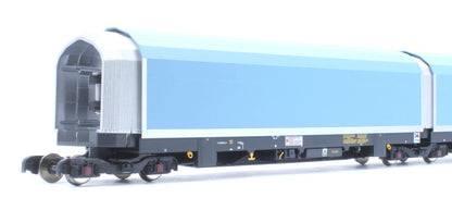 OO/4mm 5-car Arbel WIA car carrier plain blue. Wagon 85 70 4971 011-7