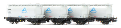 RT-PCA20-201B Pack of 4 Alcan liveried PCA tanks (with ladders). Numbers: 55541, 55544, 55547, 55550