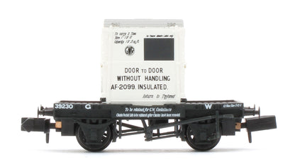377-327B Conflat Wagon GWR Grey with AF Container GWR White No.39230