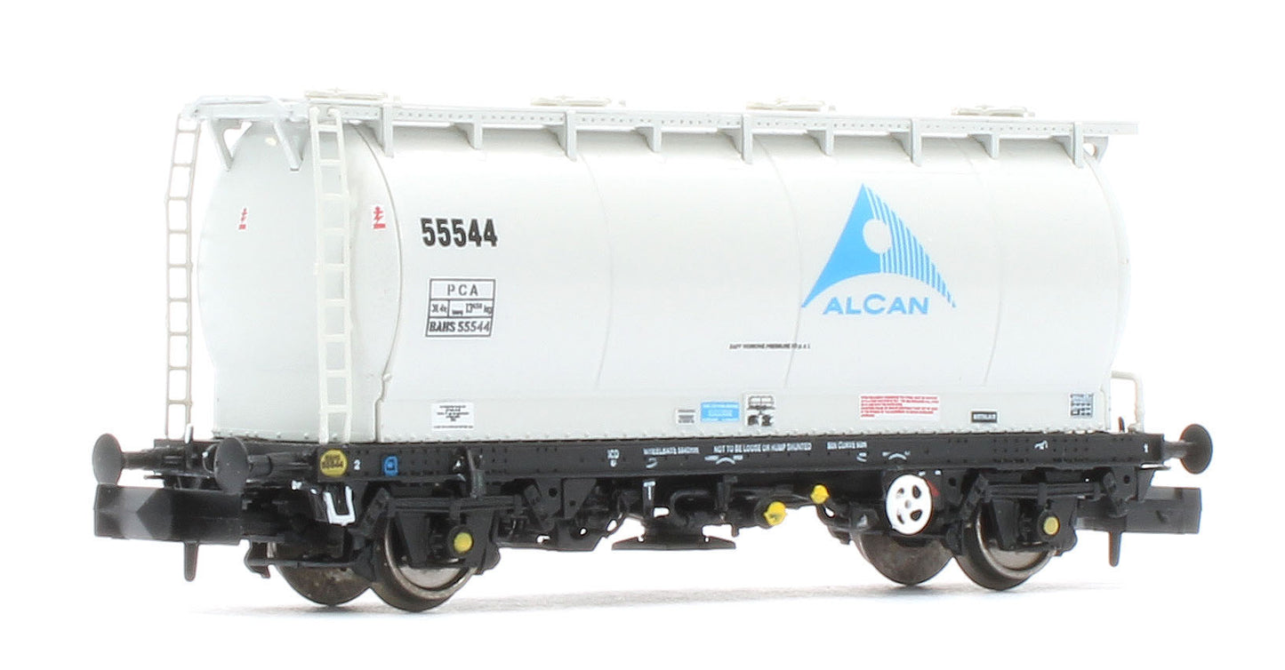 RT-PCA20-201B Pack of 4 Alcan liveried PCA tanks (with ladders). Numbers: 55541, 55544, 55547, 55550