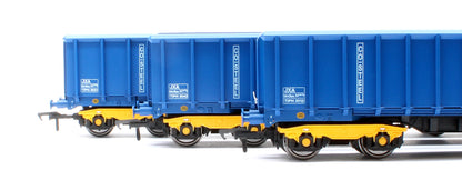 Pre-Owned JXA01 TP(A) Set of 3 JXA Bogie Scrap Wagons TIPH Blue As Converted 1995 No.3012/3042/3051