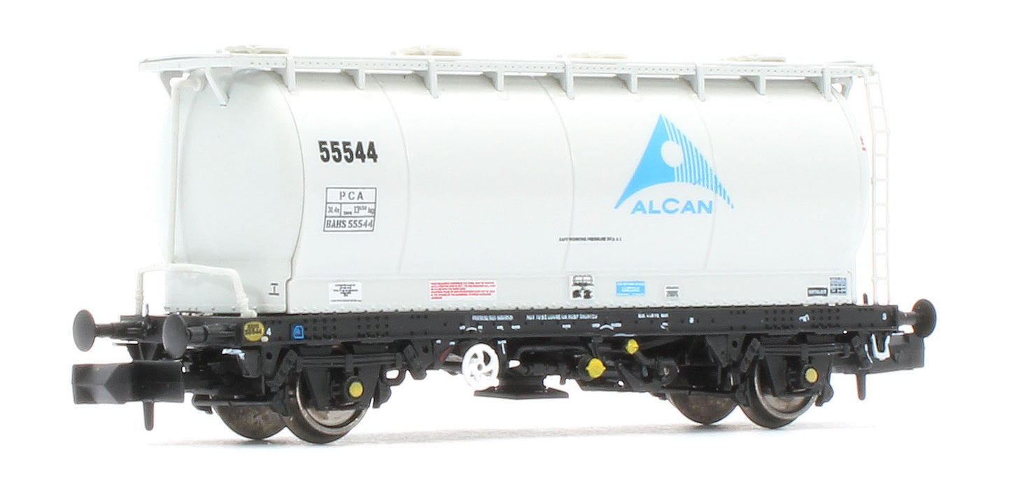 RT-PCA20-201B Pack of 4 Alcan liveried PCA tanks (with ladders). Numbers: 55541, 55544, 55547, 55550