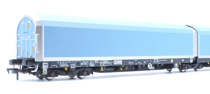 OO/4mm 5-car Arbel WIA car carrier plain blue. Wagon 85 70 4971 011-7